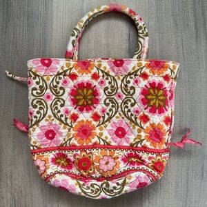 Vera Bradley Pink and Orange Boho Indie Quilted Purse